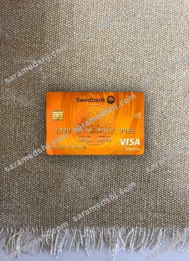 Latvia Swedbank visa electron card photolook front
